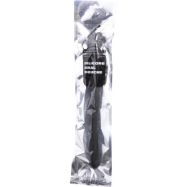 DOUCHE ANALE EN SILICONE TOUT NOIR 27CM