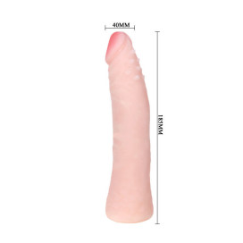 DILDO SILICONA TACTO PIEL  REALISTICO 19CM