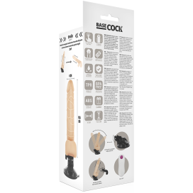 BASECOCK REALISTIC VIBRATOR TELECOMMANDE NATURELLE 19.5CM