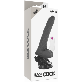 TELECOMMANDE BASECOCK REALISTIC VIBRATOR NOIR 19 CM