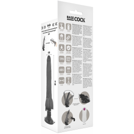 TELECOMMANDE BASECOCK REALISTIC VIBRATOR NOIR 19 CM