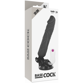 TÉLÉCOMMANDE BASECOCK REALISTIC VIBRATOR NOIR 20 CM