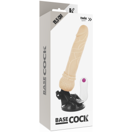 BASECOCK REALISTIC VIBRATOR TELECOMMANDE FLESH 19,5 CM