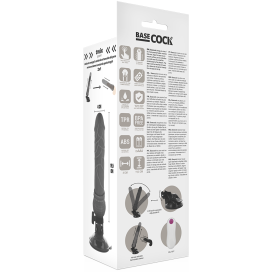 TELECOMMANDE BASECOCK REALISTIC VIBRATOR NOIR 19,5 CM