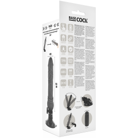 TELECOMMANDE BASECOCK REALISTIC VIBRATOR NOIR 19.5CM