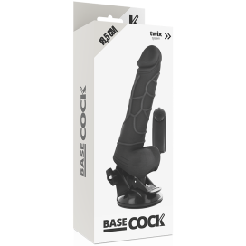 TELECOMMANDE BASECOCK REALISTIC VIBRATOR NOIR 18.5CM