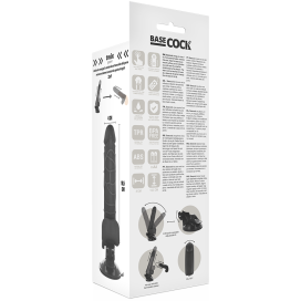 TELECOMMANDE BASECOCK REALISTIC VIBRATOR NOIR 18.5CM