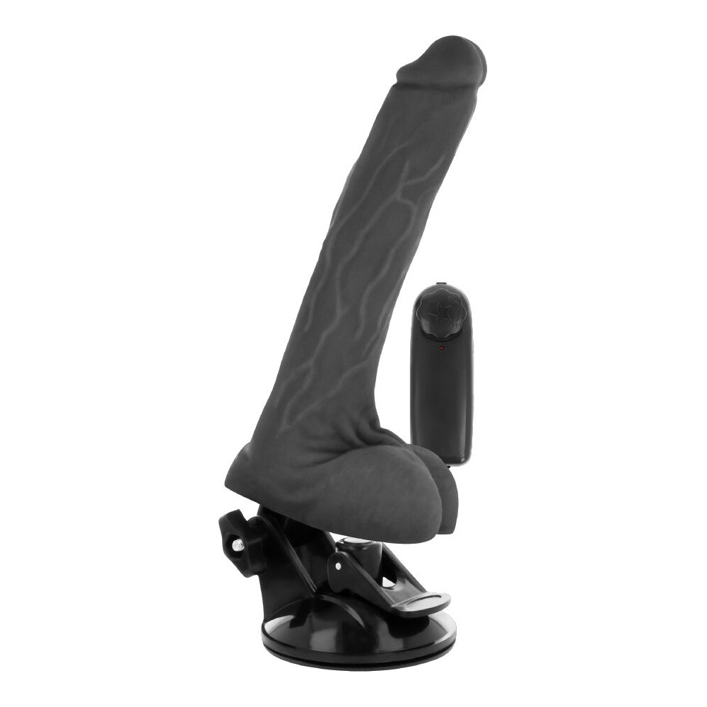 BASECOCK REALISTIC VIBRATOR TELECOMMANDE NOIRE 20CM