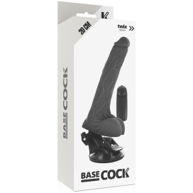 BASECOCK REALISTIC VIBRATOR TELECOMMANDE NOIRE 20CM