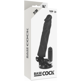 TELECOMMANDE BASECOCK REALISTIC VIBRATOR NOIR 21CM