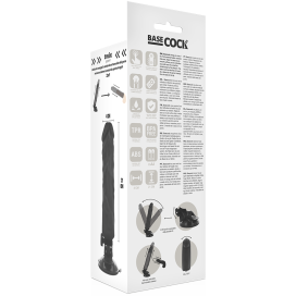 TELECOMMANDE BASECOCK REALISTIC VIBRATOR NOIR 21CM