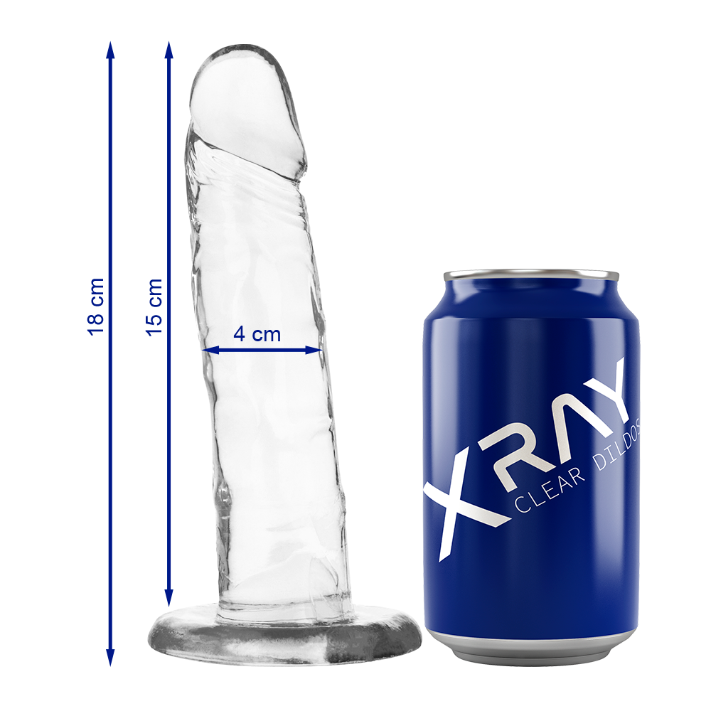 XRAY CLEAR DILDO TRANSPARENTE 18CM X 4CM