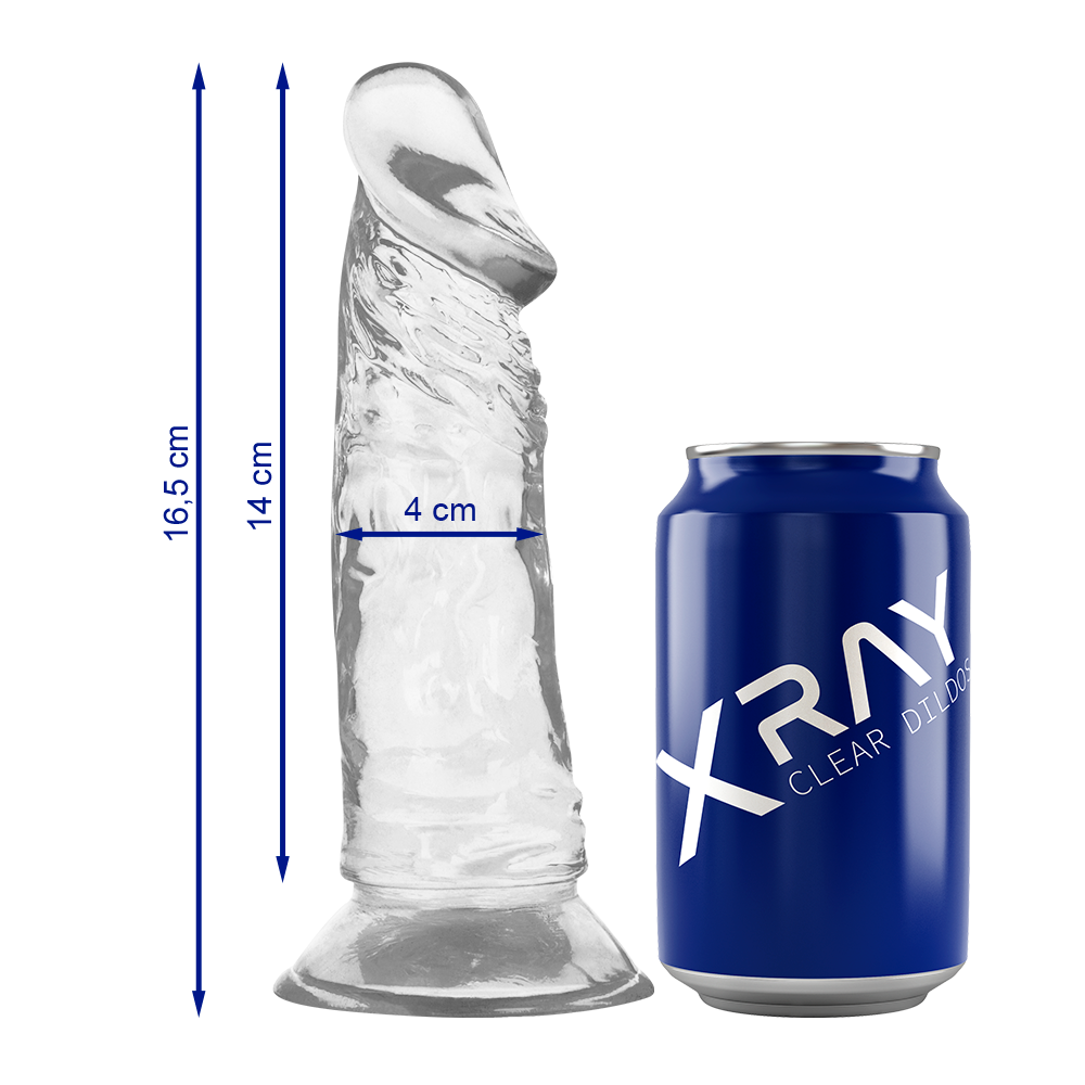 XRAY CLEAR DILDO TRANSPARENTE 16.5CM X 4CM