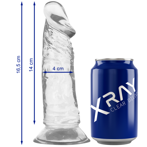 XRAY CLEAR DILDO TRANSPARENTE 16.5CM X 4CM