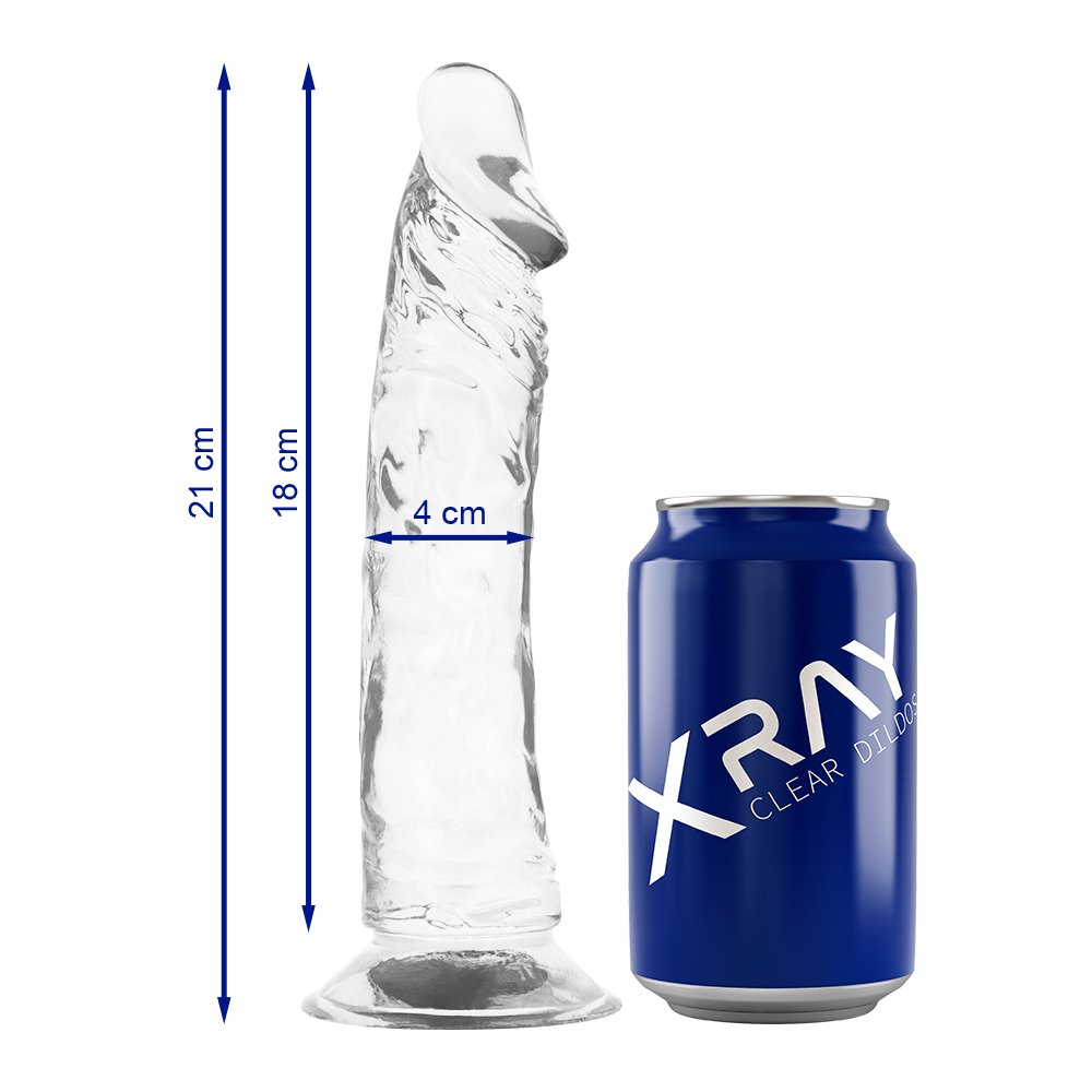 XRAY CLEAR DILDO TRANSPARENTE 21CM X 4CM