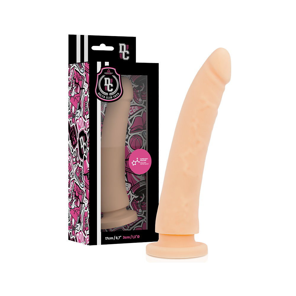 DELTA CLUB TOYS DILDO NATURAL SILICONA MEDICA 17 X 3 CM