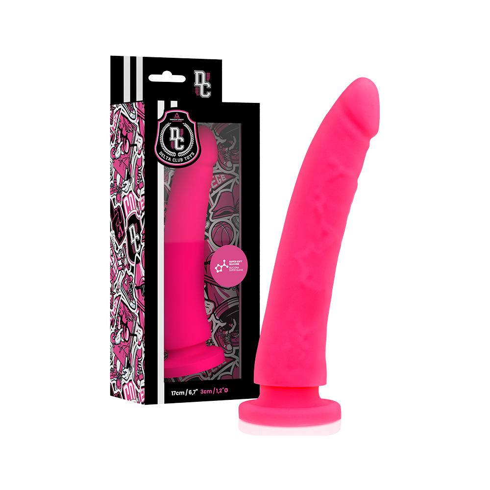 DELTA CLUB TOYS DILDO ROSA SILICONA MEDICA 17 X 3 CM