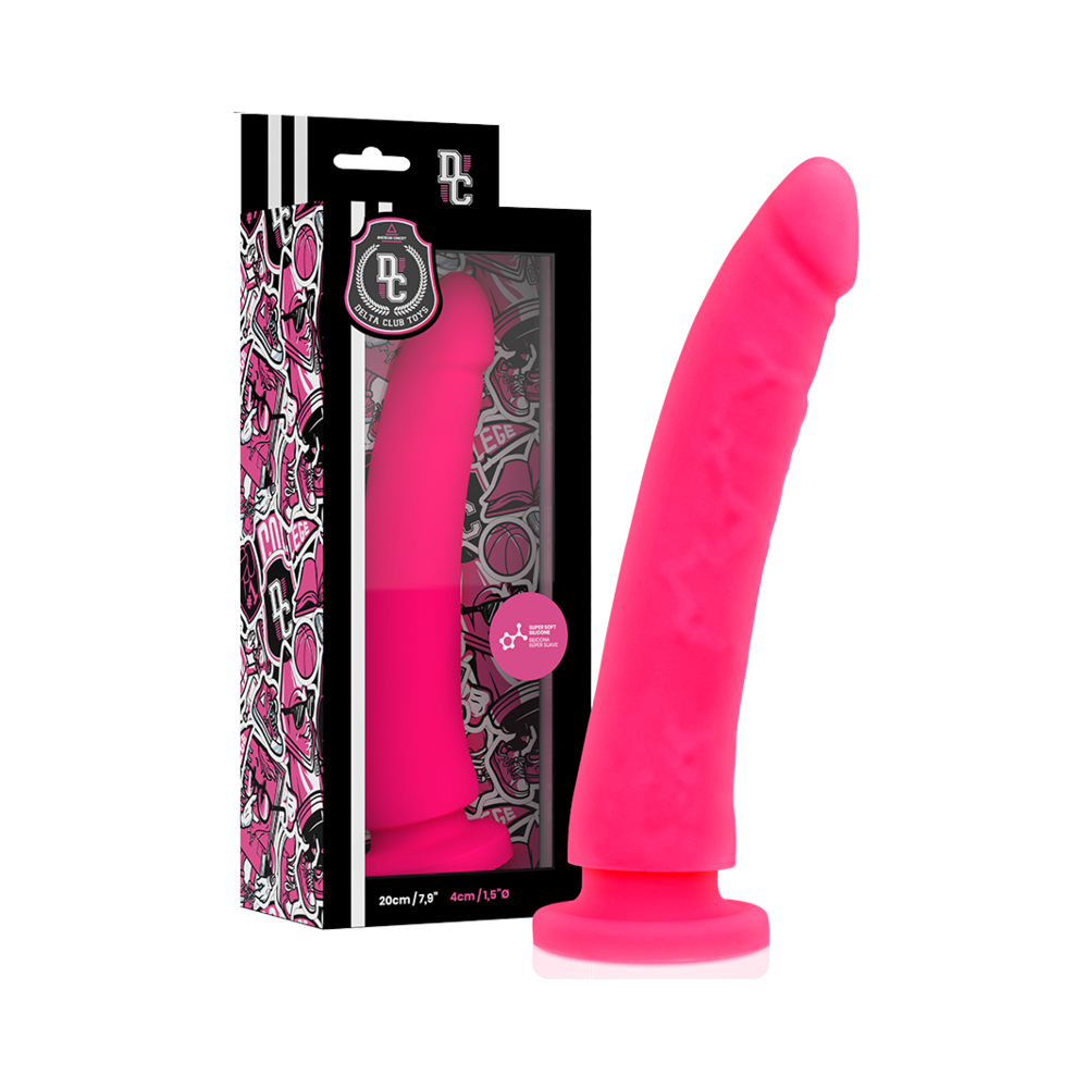 DELTA CLUB TOYS DILDO ROSA SILICONA MEDICA 20 X 4 CM