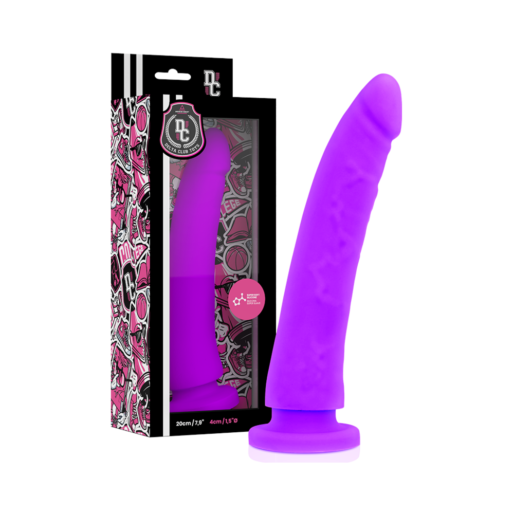 DELTA CLUB TOYS DILDO LILA SILICONA MEDICA 20 X 4 CM