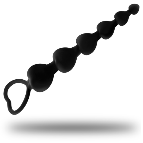 OHMAMA SILICONE ANAL CŒUR-PERLES 18 CM