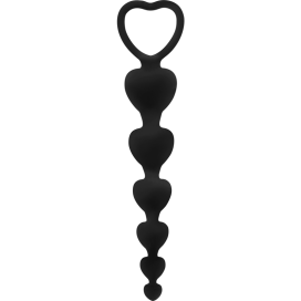 OHMAMA SILICONE ANAL CŒUR-PERLES 18 CM