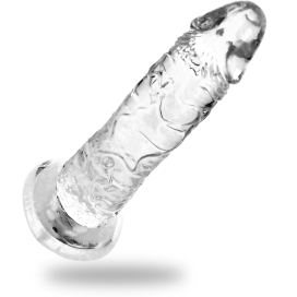 DILDO RÉALISTE OHMAMA - TRANSPARENT 16 CM