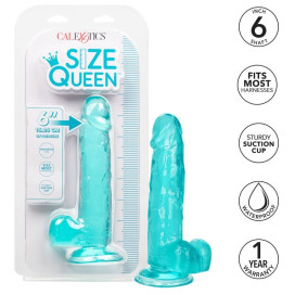 DILDO QUEEN TAILLE CALEX - BLEU 15,3 CM