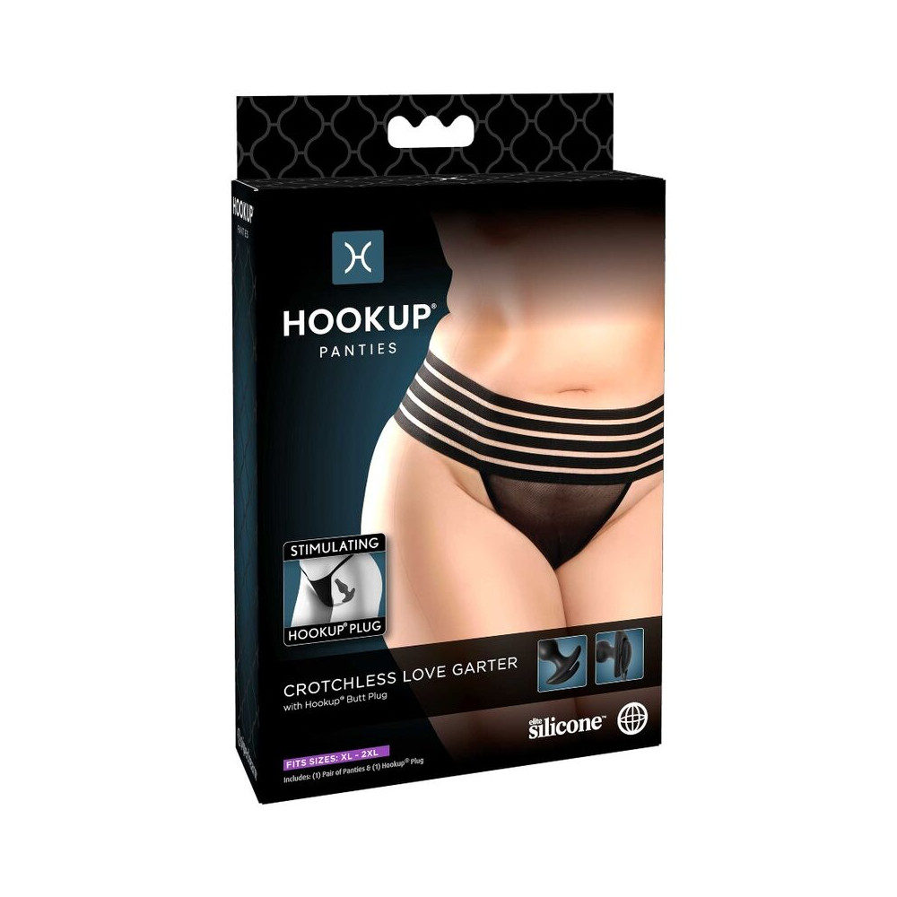 HOOK UP CROTHLESS LOVE GARTER PLUS SIZE