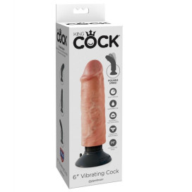 KING COCK - 6 "- 15,24 CM VIBRANTE CHAIR DE BITE