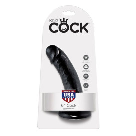 KING COCK 6" PENE NEGRO 15.2 CM