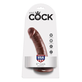 KING COCK 6" PENE MARRON 15.2 CM