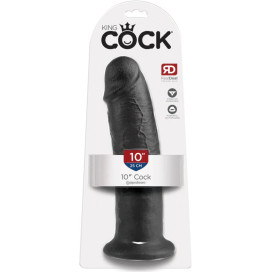 KING COCK 10" PENE NEGRO 25 CM