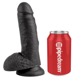 KING COCK 7" PENE REALISTICO NEGRO 17.8CM