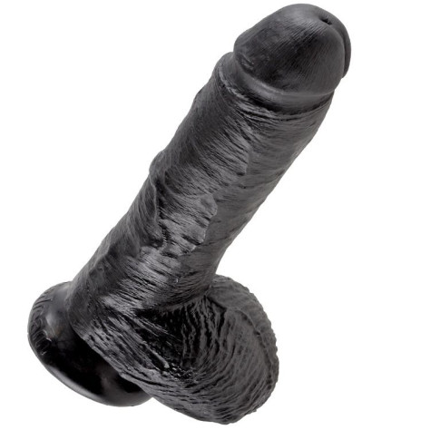 KING COCK 8" PENE REALISTICO NEGRO 20.3CM