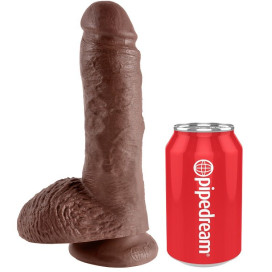 KING COCK 8" PENE REALISTICO MARRON 20.3CM