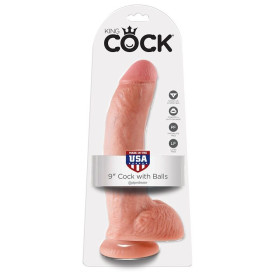 KING COCK 9 "CHAIR DE BITE AVEC BALLES 22.9 CM