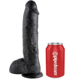 KING COCK 10" PENE REALISTICO NEGRO 26.5 CM