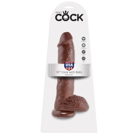 KING COCK 10" PENE REALISTICO MARRON 26.5 CM