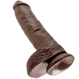 KING COCK 10" PENE REALISTICO MARRON 26.5 CM