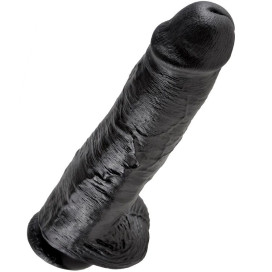 KING COCK 11" PENE REALISTICO NEGRO 28 CM