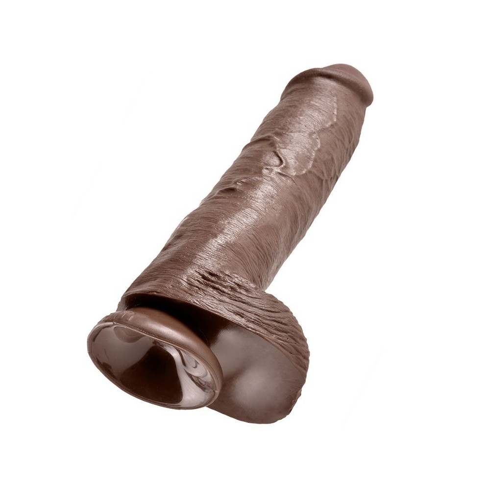 KING COCK 11" PENE REALISTICO MARRON 28 CM