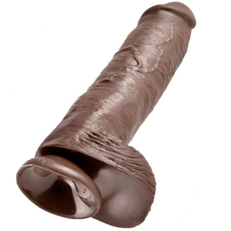 KING COCK 11" PENE REALISTICO MARRON 28 CM