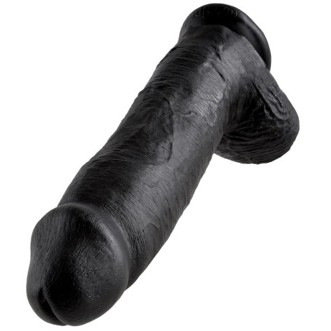 KING COCK 12" PENE REALISTICO NEGRO 30.48 CM