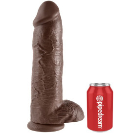 KING COCK 12" PENE REALISTICO MARRON 30.48 CM