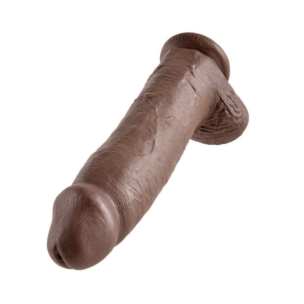 KING COCK 12" PENE REALISTICO MARRON 30.48 CM