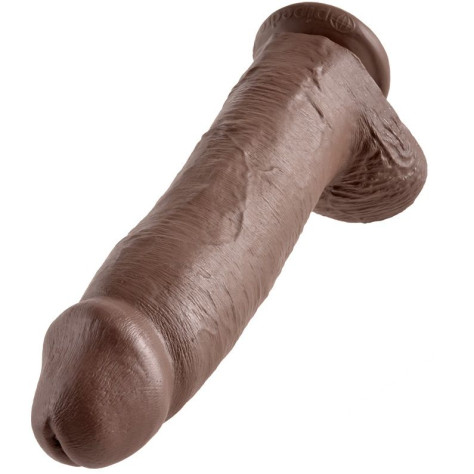 KING COCK 12" PENE REALISTICO MARRON 30.48 CM