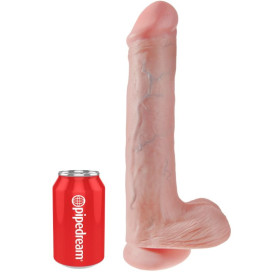 KING COCK - BITE AVEC DES BOULES 33 CM - CHAIR