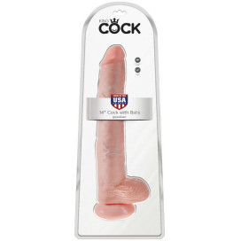 KING COCK - BITE AVEC BALLES 35.6 CM - CHAIR