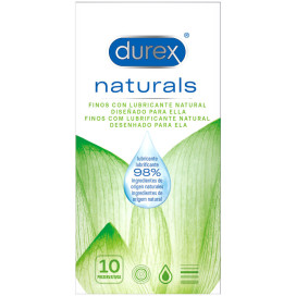 DUREX NATURALS PRÉSERVATIFS MINCE LUBRIFIANT NATUREL 10 UNITÉS