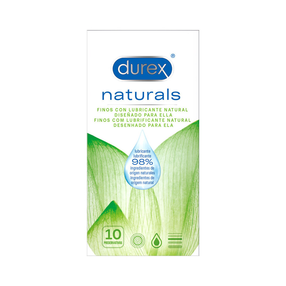 DUREX NATURALS PRÉSERVATIFS MINCE LUBRIFIANT NATUREL 10 UNITÉS